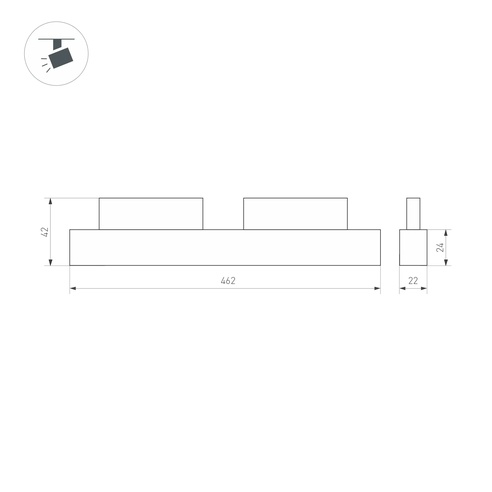 Светильник MAG-ORIENT-LASER-L465-16W Day4000 (WH, 24 deg, 48V, DALI) (Arlight, IP20 Металл, 5 лет)