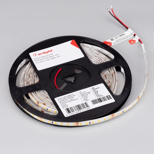 Лента светодиодная герметичная RTW-SE-A120-8mm 24V White6000 (9.6 W/m, IP65, 2835, 5m) (Arlight, -)