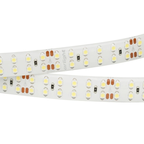 Лента светодиодная RTW 2-5000SE 24V White 2x2 (3528, 1200 LED, LUX) (Arlight, 19.2 Вт/м, IP65)