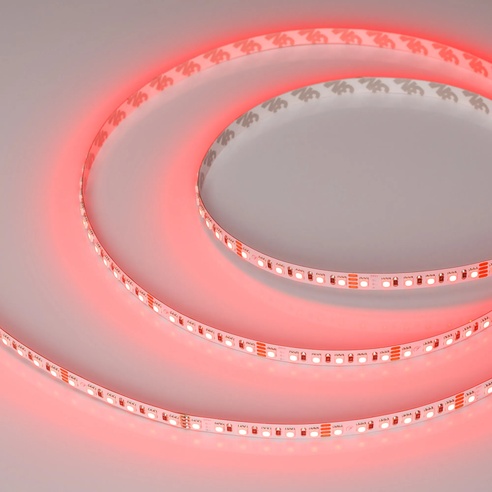 Лента светодиодная RT-G120-8mm 24V RGB (11 W/m, IP20, 3838, 5m) (Arlight, Открытый)