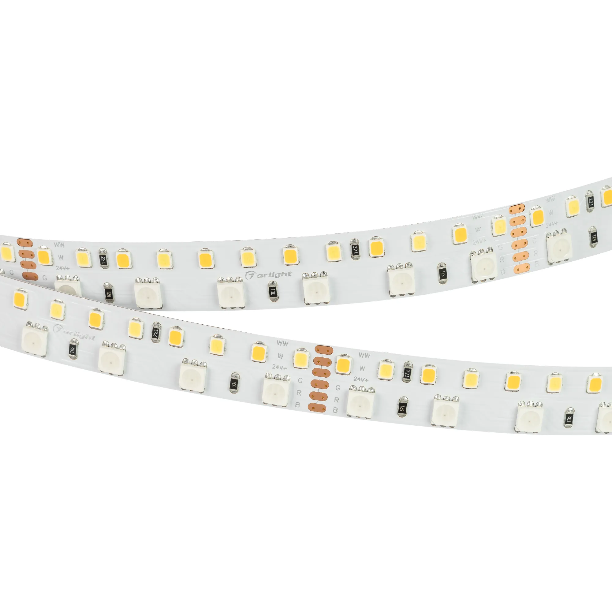 Лента светодиодная RT-BA180-15mm 24V RGBW-MIX (28.8 W/m, IP20, 5060/2835, 5m) (Arlight, 28.8 Вт/м, IP20) - изображение товара