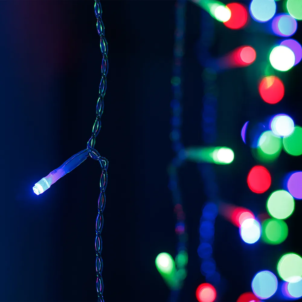 Светодиодная гирлянда ARD-CURTAIN-HOME-2000x2500-CLEAR-300LED RGB (230V, 18W) (Ardecoled, IP20) - изображение товара