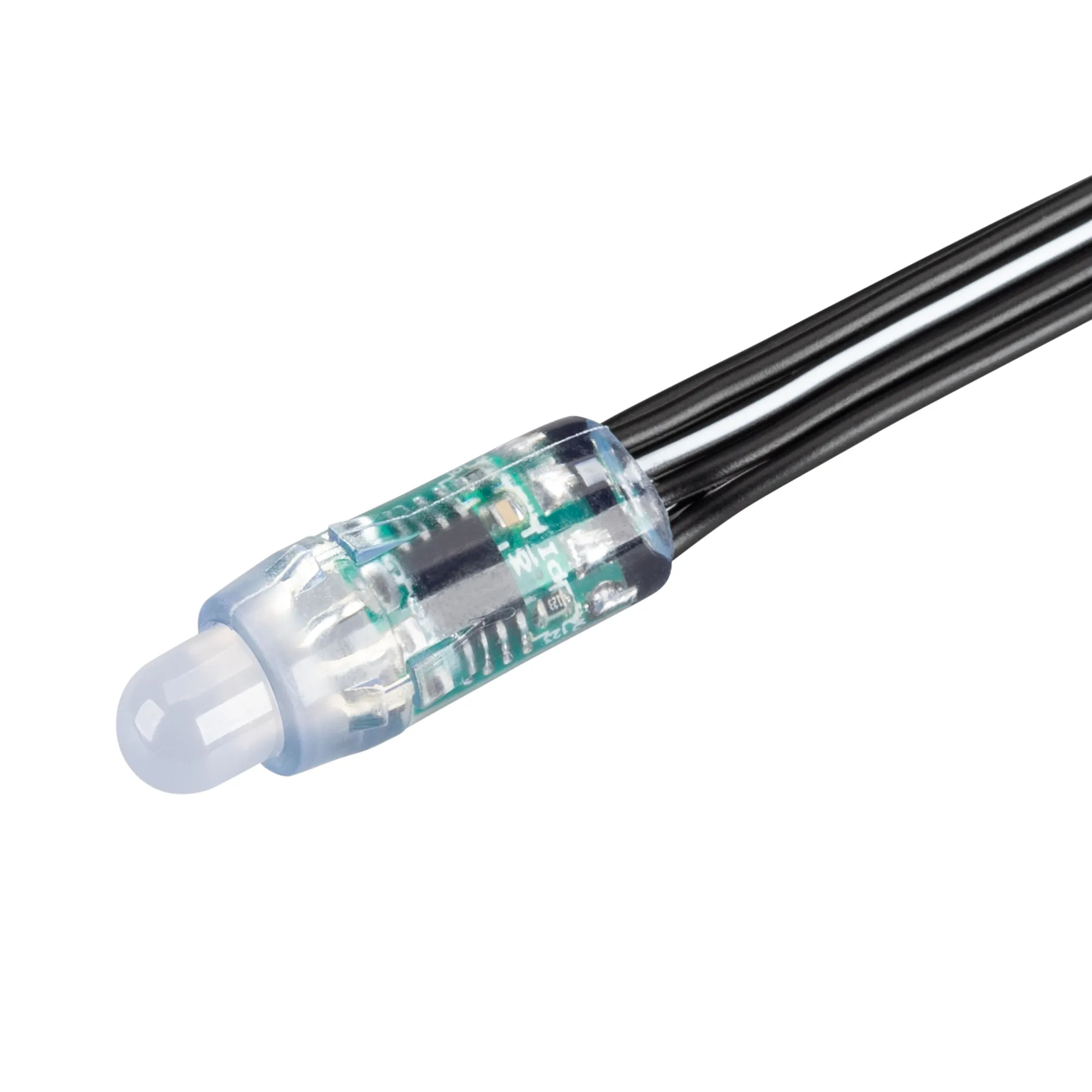 Герметичный управляемый модуль DMX-UVR-D12 5V RGB (0.3W, IP67, 90deg) (Arlight, Пластик, 5 лет) - изображение товара